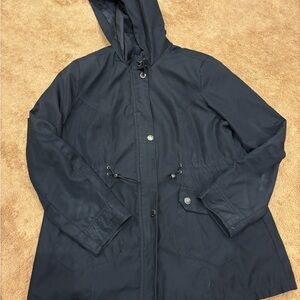 Black Hooded Light Jacket